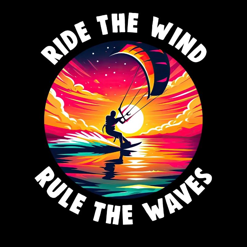 Kitesurf Ride avec le vent Kitesurfer