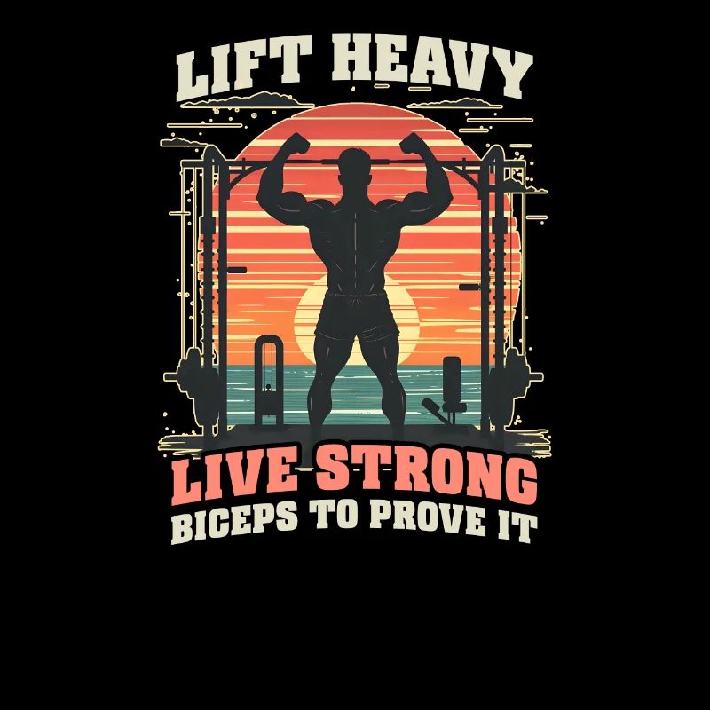 Fléchir les biceps Lift Heavy Live Strong