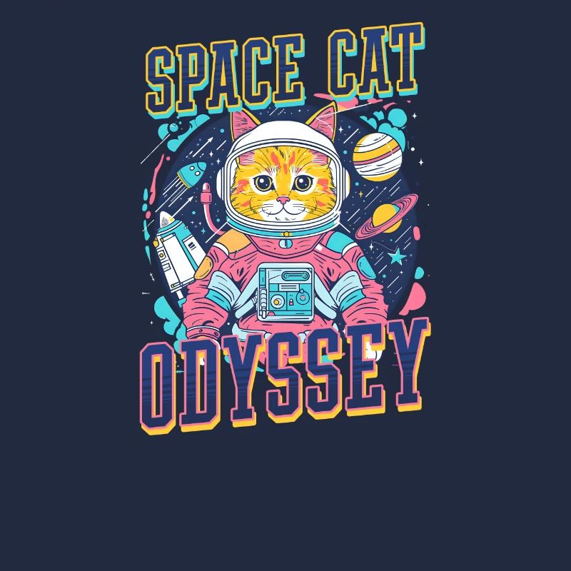 Astronaute de l’espace de l’Odyssée du chat de l’espace
