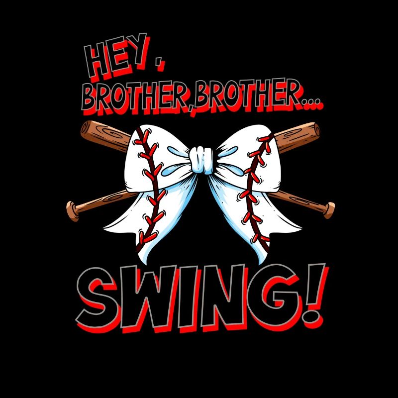 Batte de baseball Bow Sister T-Shirt de Baseball