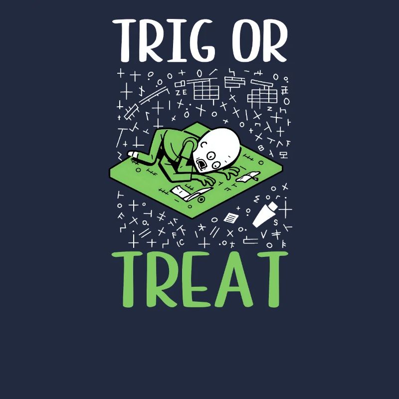 Halloween-Mathelehrer Trig Oder Leckerli Zombie