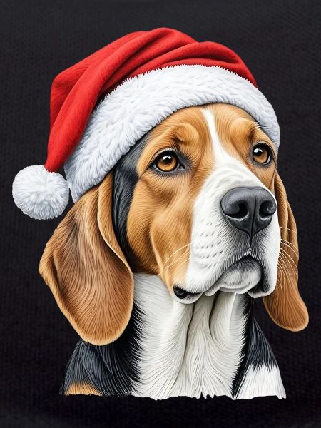Christmas beagle dog