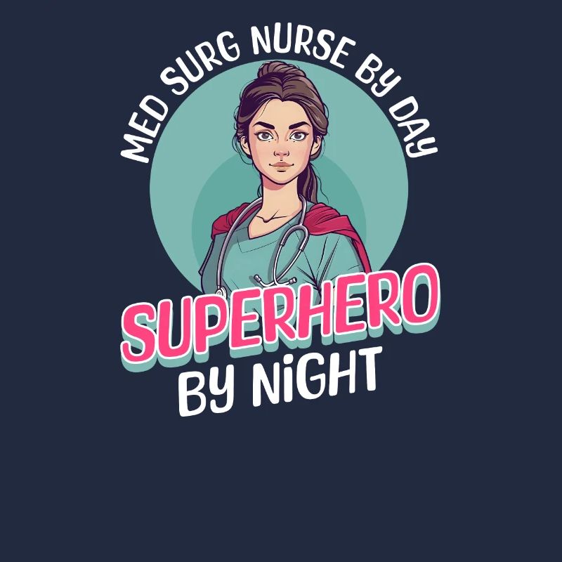 Med Surg Krankenschwester Krankenschwester bei Tag, Superheld bei Nacht