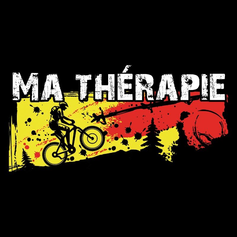 Le vélo est ma thérapie. Graphisme de motard