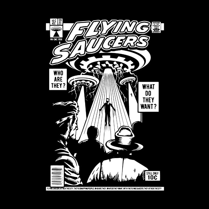 Alien Kidnapping Comic Ufo Flying Saucer