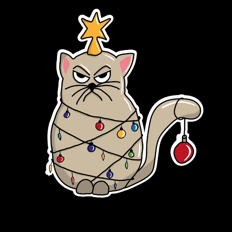 Lumières de chat de Noël