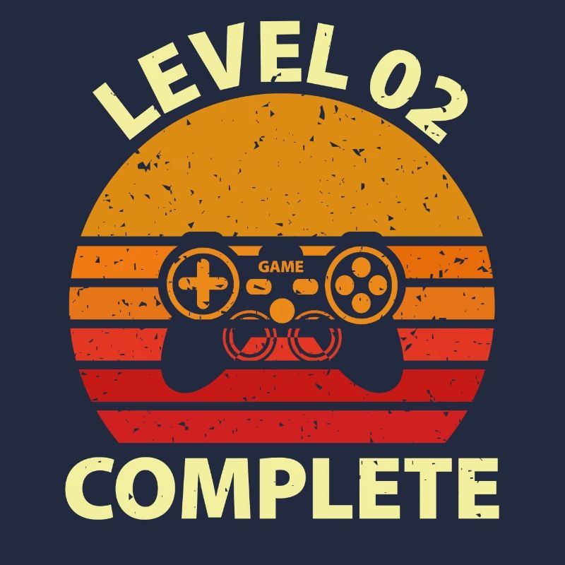 Level 2 Complete Vintage Tee Feiern Sie den 2. Mi