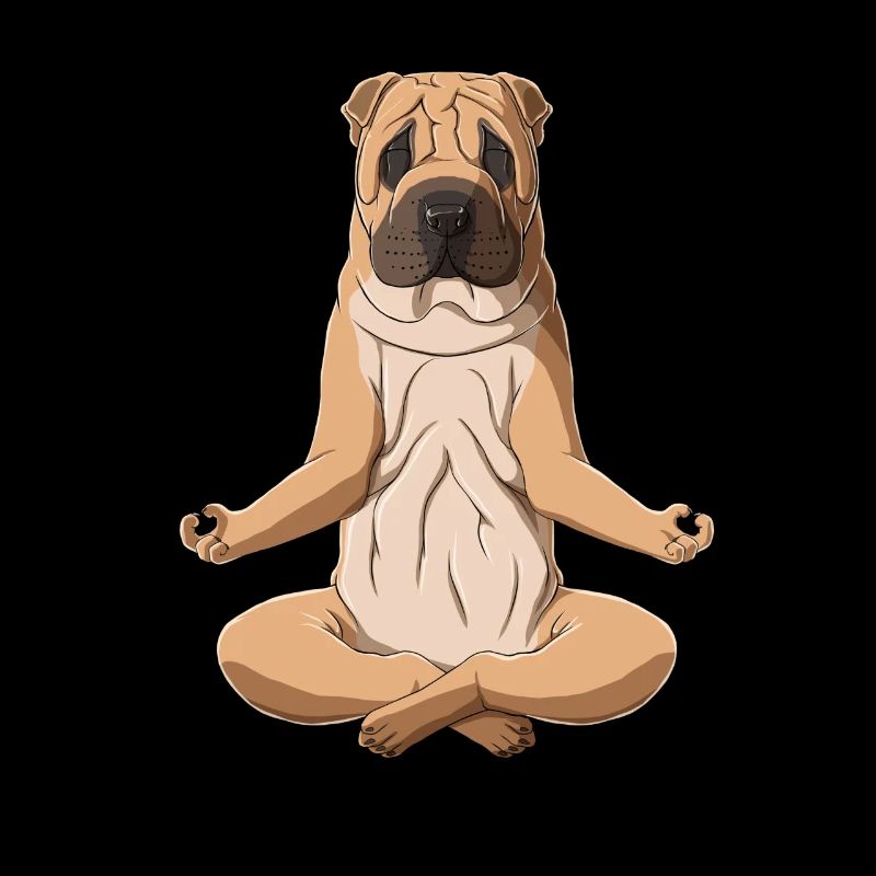 Yoga Shar Pei Hund