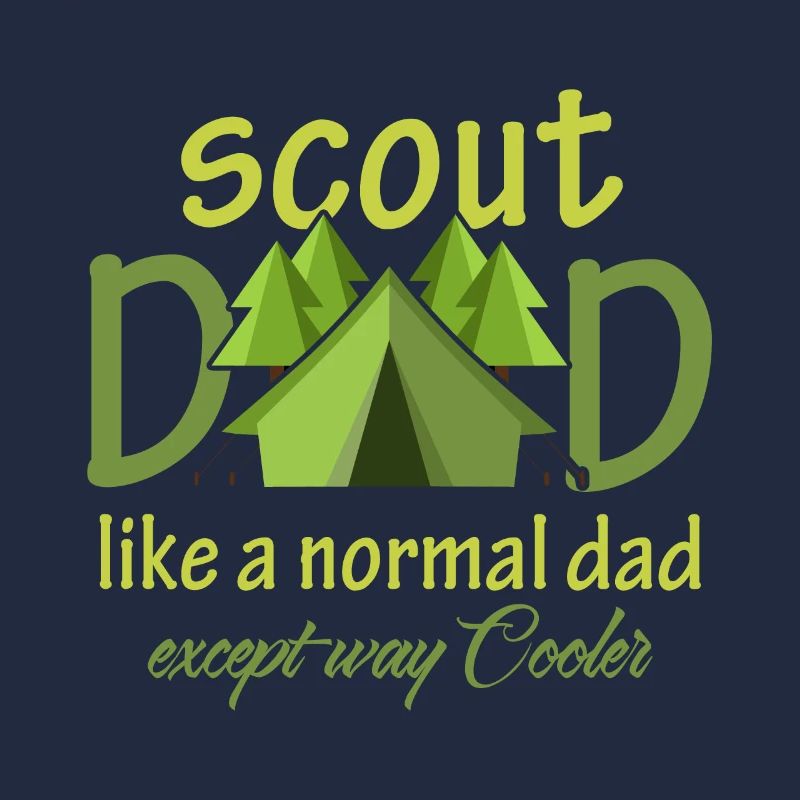Pfadfinder-Vati-T-Stück CUB-Führer Boy Camping Scouting