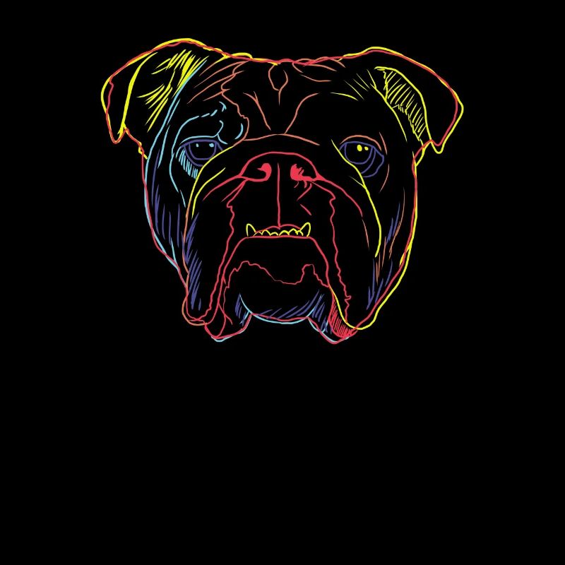 Bunte Englische Bulldogge