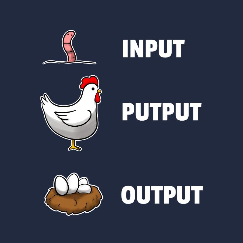 Input Putput Output Hühner Informatik