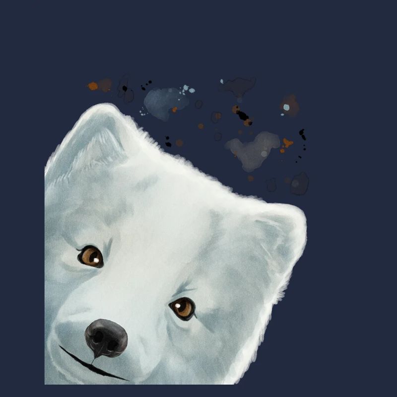 Neugieriger Polarfuchs