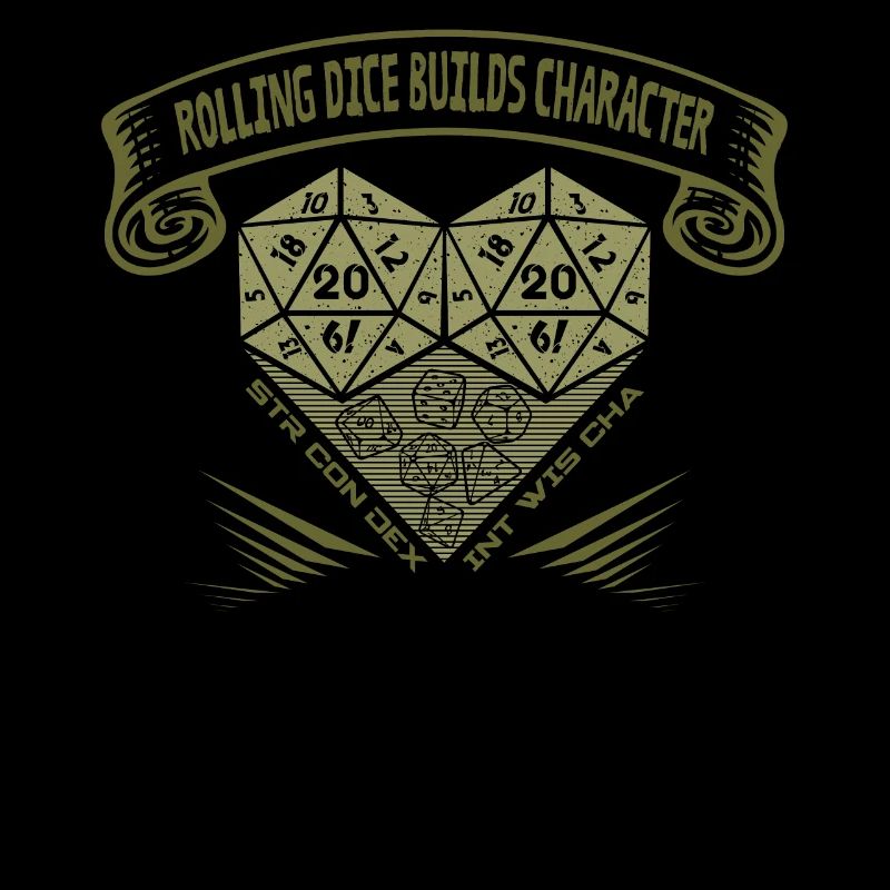 Rolling Dice Builds Character - D20 Tabletop RPG