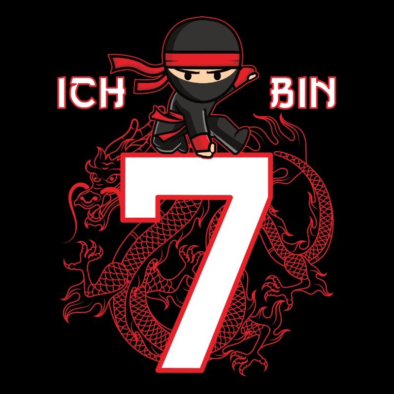 7. Geburtstag 7 Jahre alt Drache