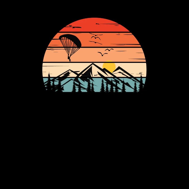 Paragleiter I Berg I Sunset I Vintage I Geschenk