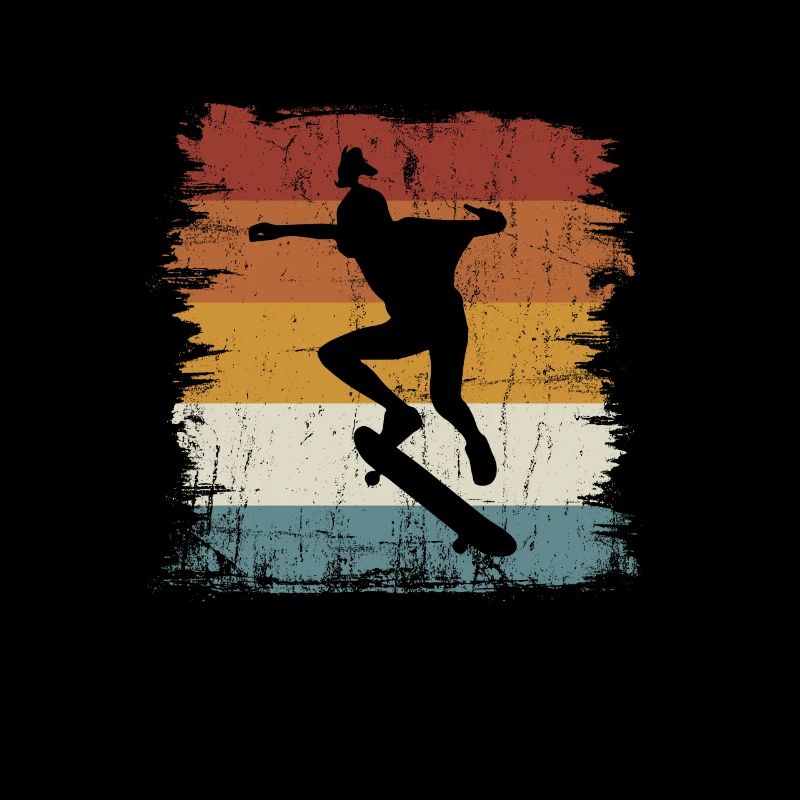 Retro vintage Skateboard Mädchen