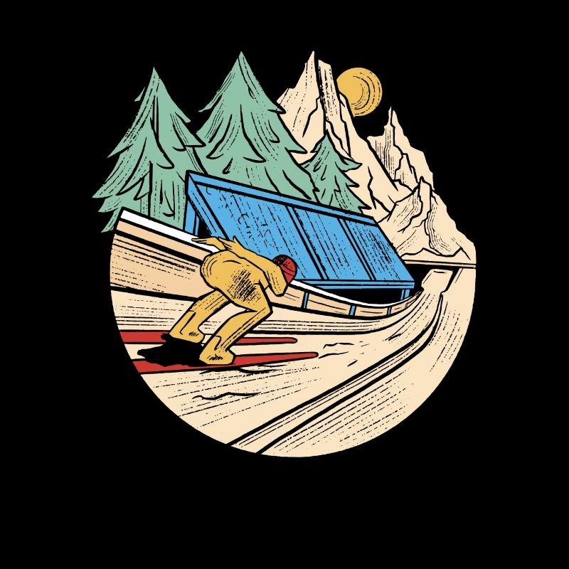 Sauteurs à ski sur le tremplin de saut à ski, Zieeeehhhh