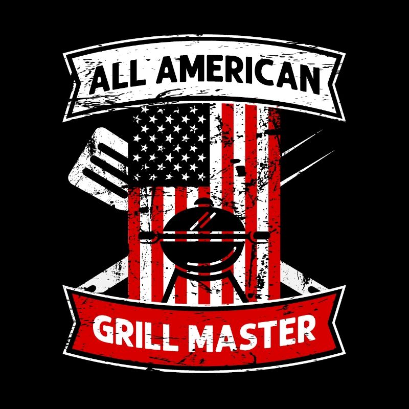 All American Grill Master BBQ Distressed USA Flag