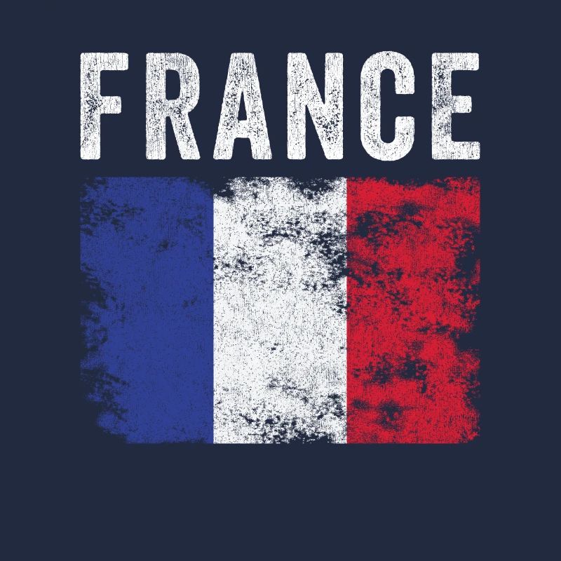 France Flag Distressed - Drapeau Français