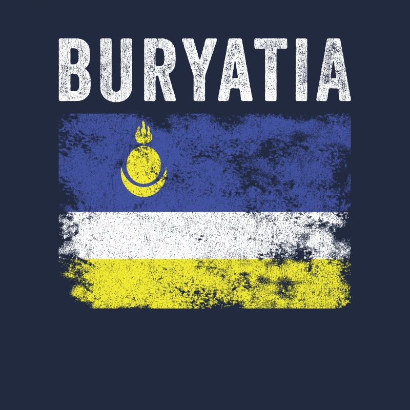 Drapeau bouriatie en détresse - Drapeau bouriate