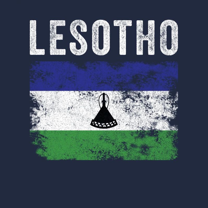 Drapeau du Lesotho en détresse - Drapeau Basotho