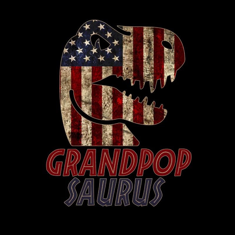 Patriotic Grandpop Dinosaur