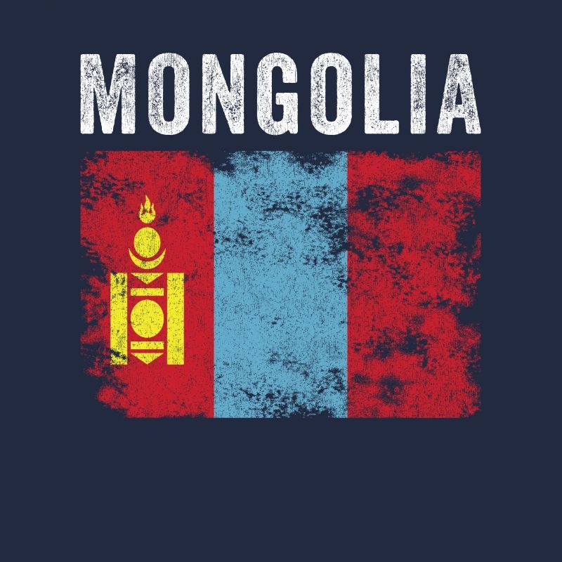 Drapeau de la Mongolie Drapeau mongol en détresse