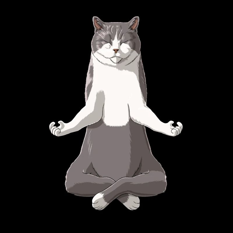 Lustige Yoga Bi-Colour Britisch Kurzhaar Katze