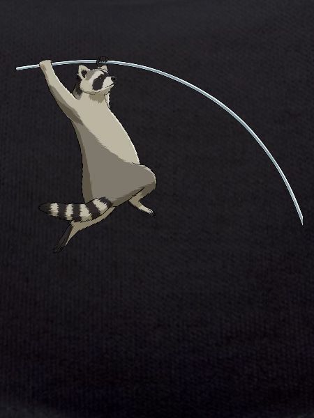 Stabspringer Waschbär Stabhochsprung