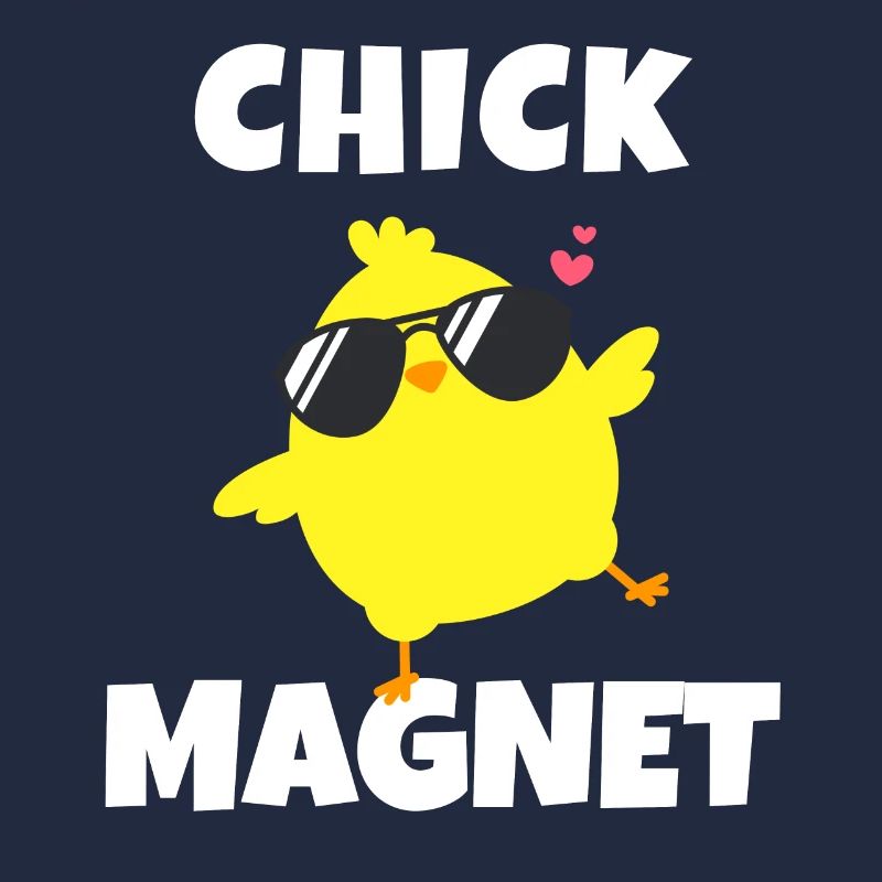 Chick Magnet Cool Chick Cartoon