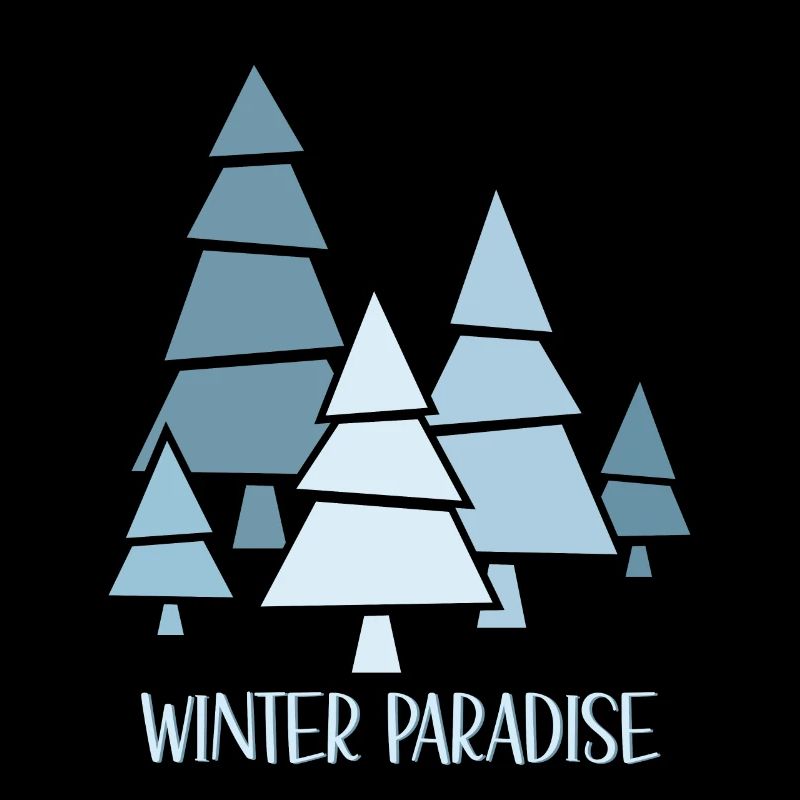 Winter Paradise Retro Winter Forest Vintage Hiking