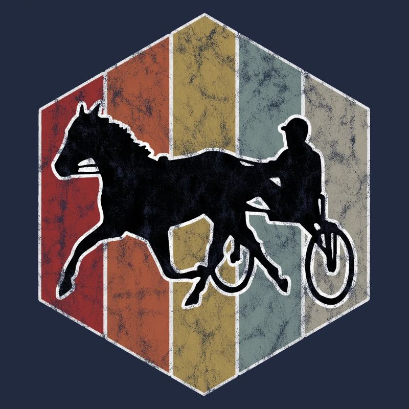 Trotter courses de trot dans un style rétro ou vintage