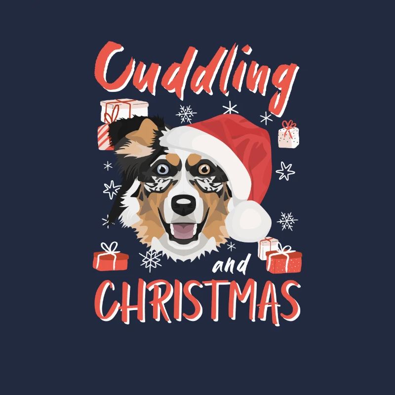 Australian Shepherd Merry Christmas