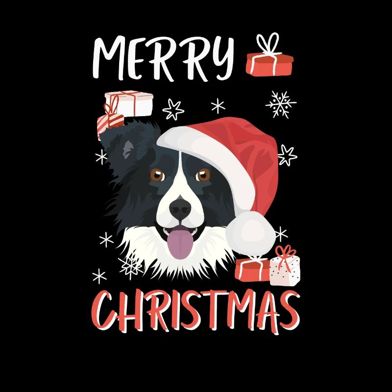 Border Collie Frohe Weihnachten