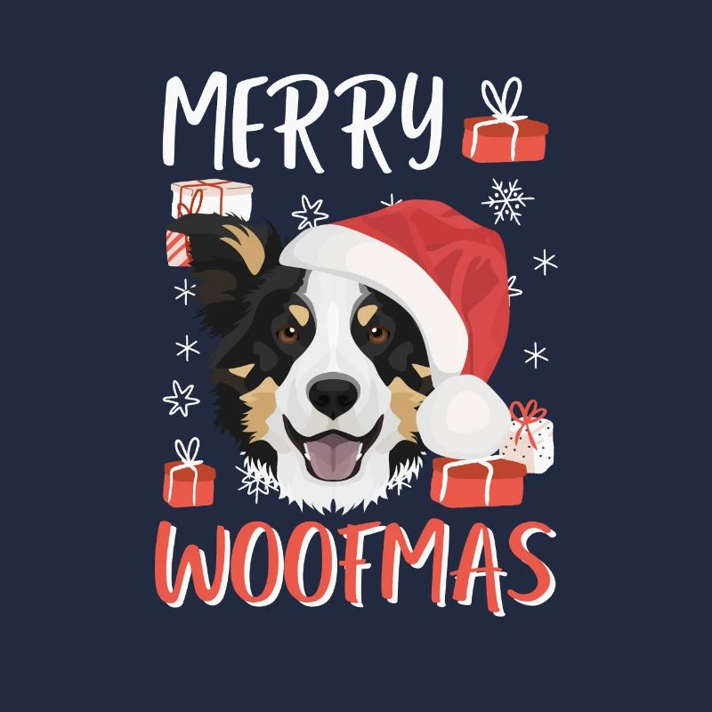 Border Collie Merry Christmas