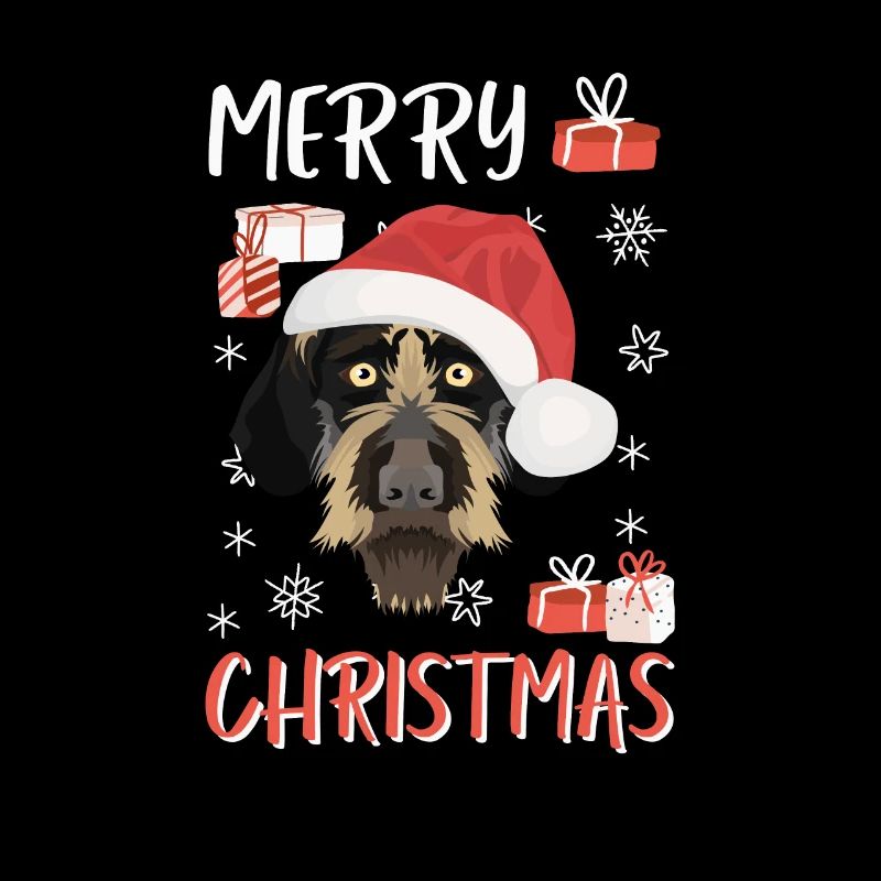 Deutsch Drahthaar Frohe Weihnachten