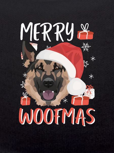 German Shepherd Merry Christmas
