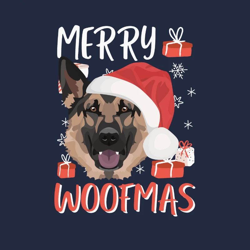 German Shepherd Merry Christmas