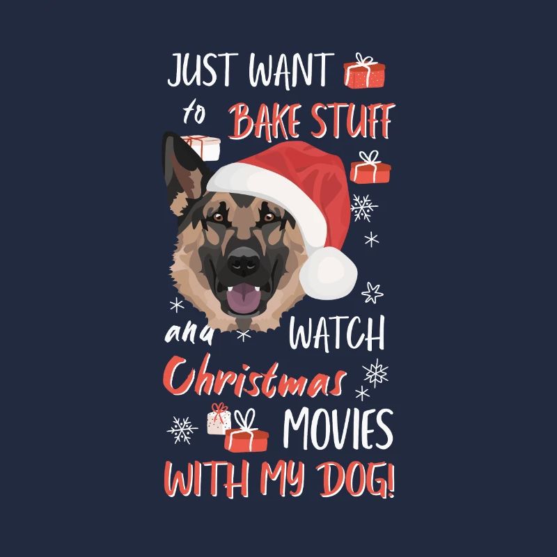 German Shepherd Merry Christmas