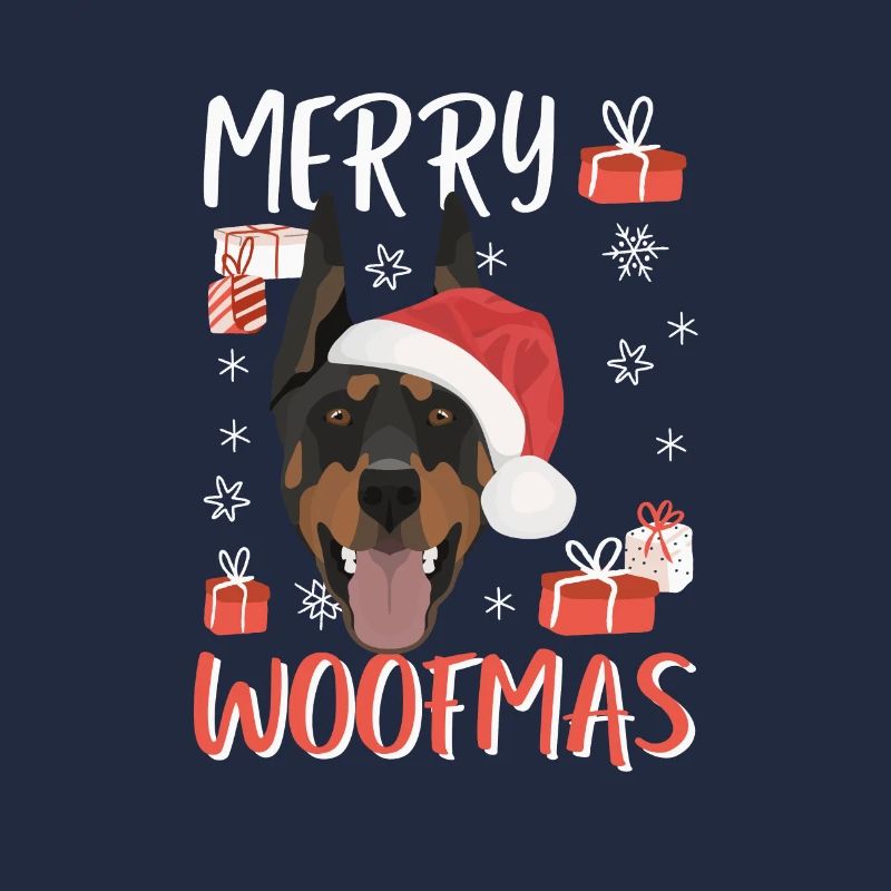 Dobermann Frohe Weihnachten