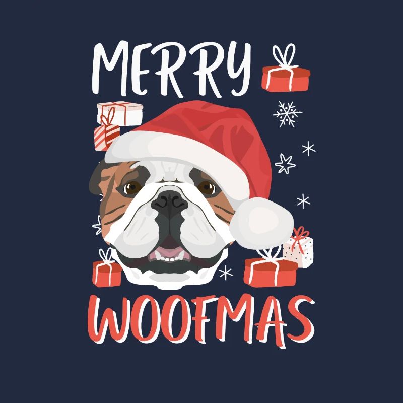 Bouledogue anglais Joyeux Noël