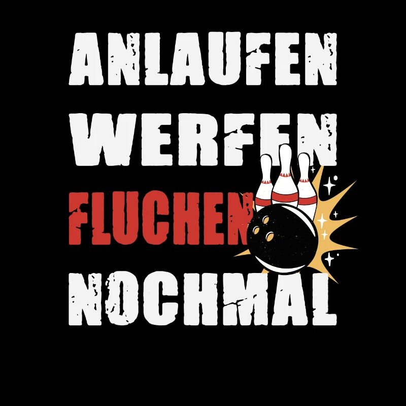 Anlaufen Werfen Fluchen Nochmal Bowling Kegeln