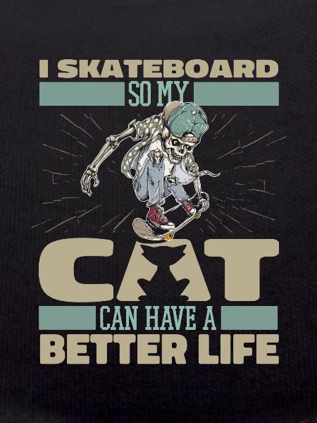 Skateboard Skater Cat