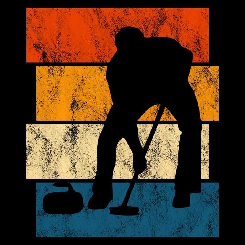 Curling sur glace Curling Retro Cadeau