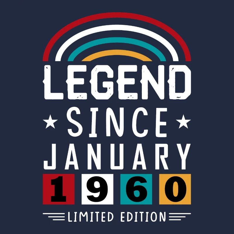 1960 Legend Since Geburtstag Geschenk Januar