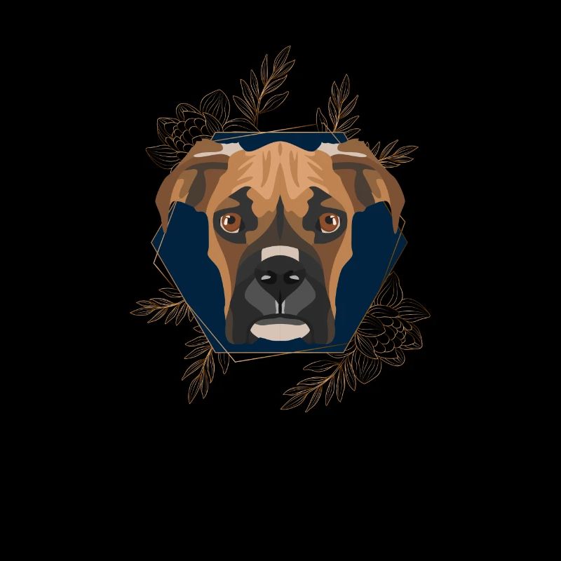 Goldener Hund Deutscher Boxer