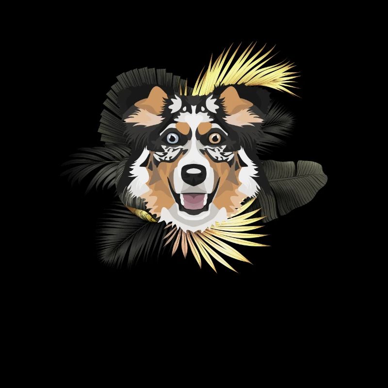 Golden Dog Australian Shepherd