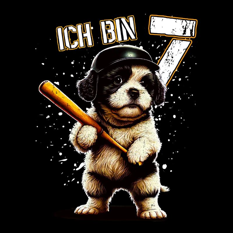 Kinder Geburtstag 7 Jahre - Baseball und Hunde