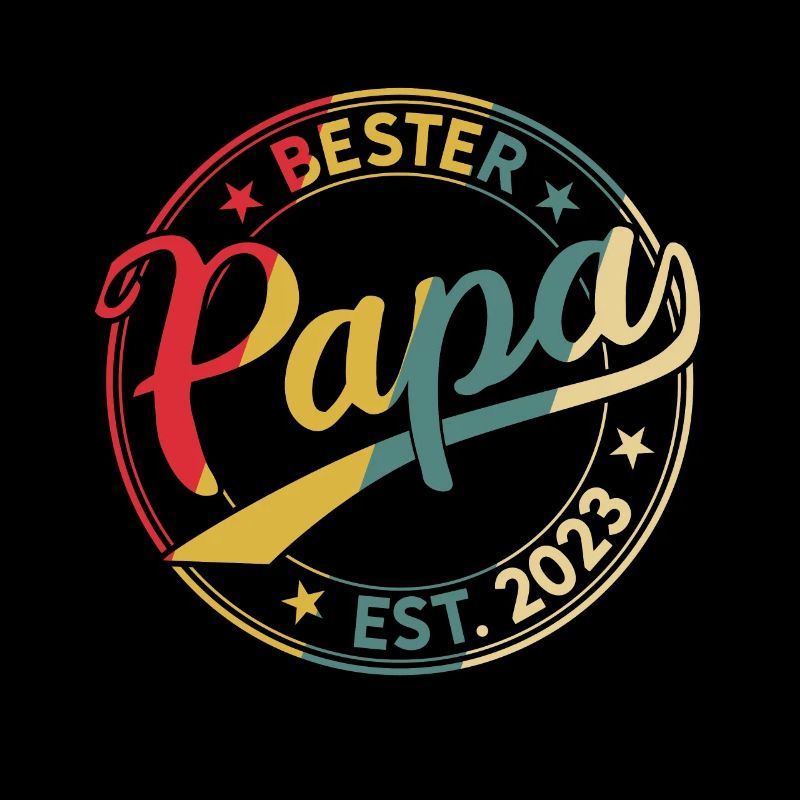 Bester Papa Est. 2023 seit 2023 Retro Papa 2023