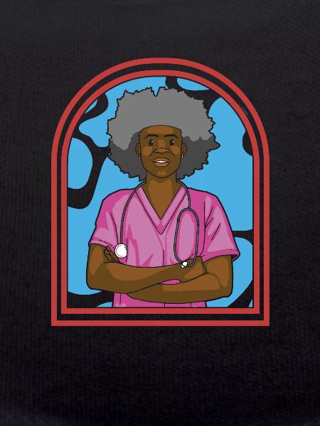 Krankenschwester Afro Notfall Krankenschwester